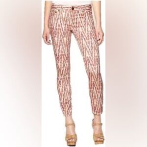 Red and‎ White Patterned Jeans
